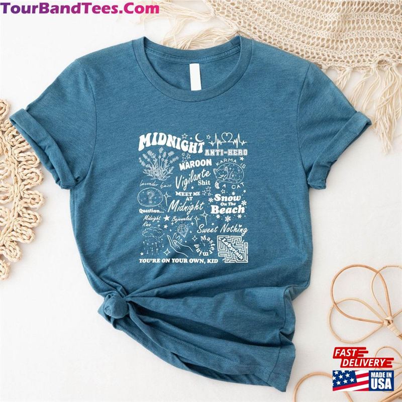 Midnights Album Taylor Swift T-Shirt Track List Shirt Swiftie Eras Tour Unisex 29Uf194331 – Utopia Fashion