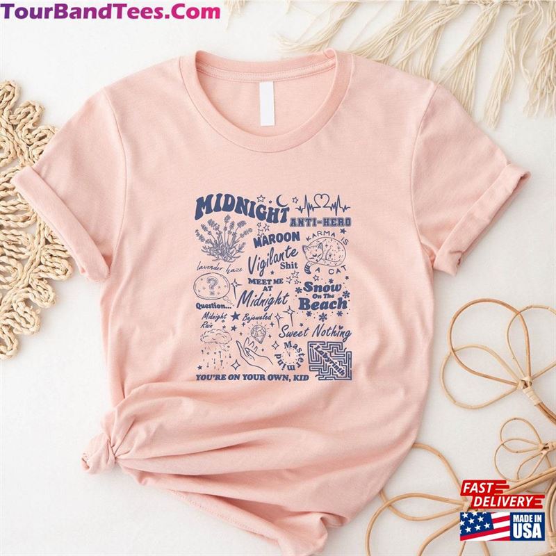 Midnights Album Taylor Swift T-Shirt Track List Shirt Swiftie Eras Tour Unisex 29Uf194331 – Utopia Fashion