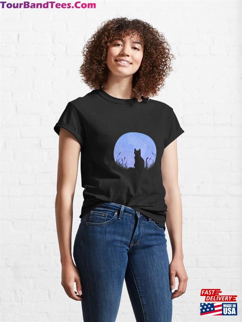 Moon And The Cat Classic T-Shirt Sweatshirt 29Uf191905 – Utopia Fashion