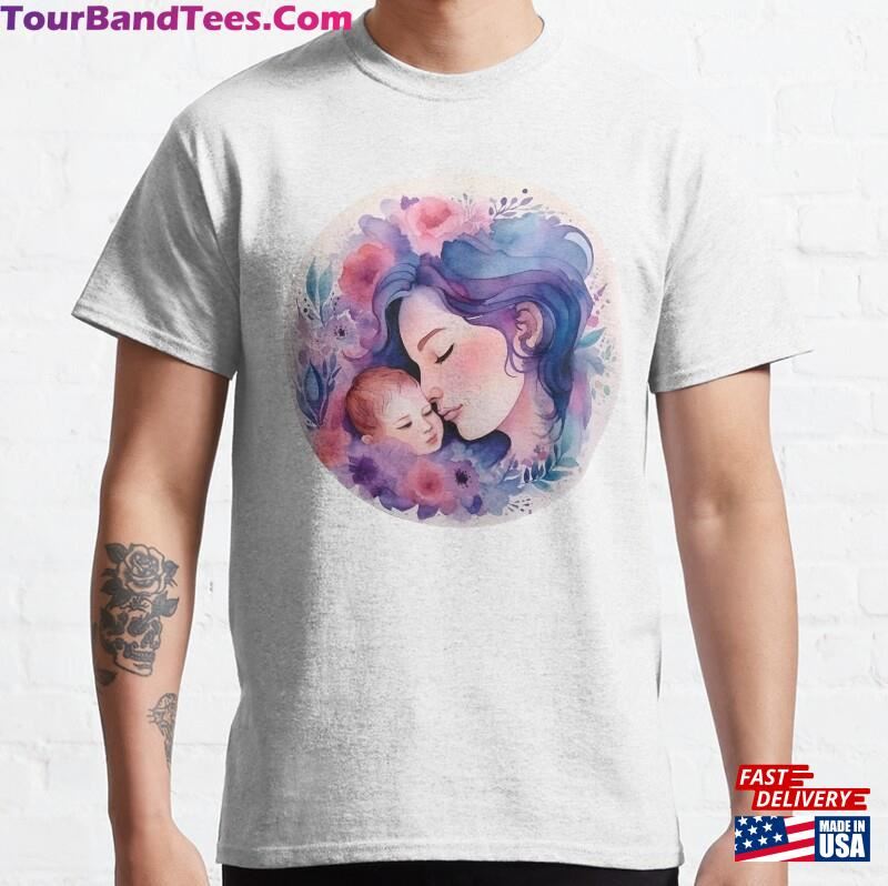 Mothers Day Beautiful Woman Mother With Kid Classic T-Shirt Sweatshirt Unisex 29Uf194157 – Utopia Fashion