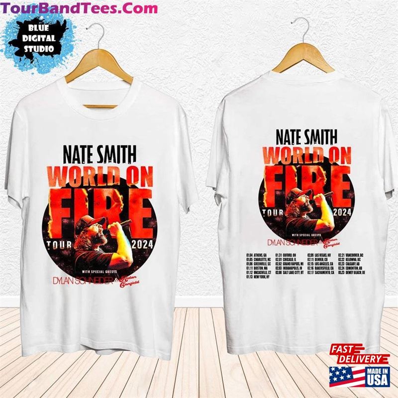 Nate Smith World On Fire Tour Shirt Fan Concert Sweatshirt Unisex 29Uf191878 – Utopia Fashion