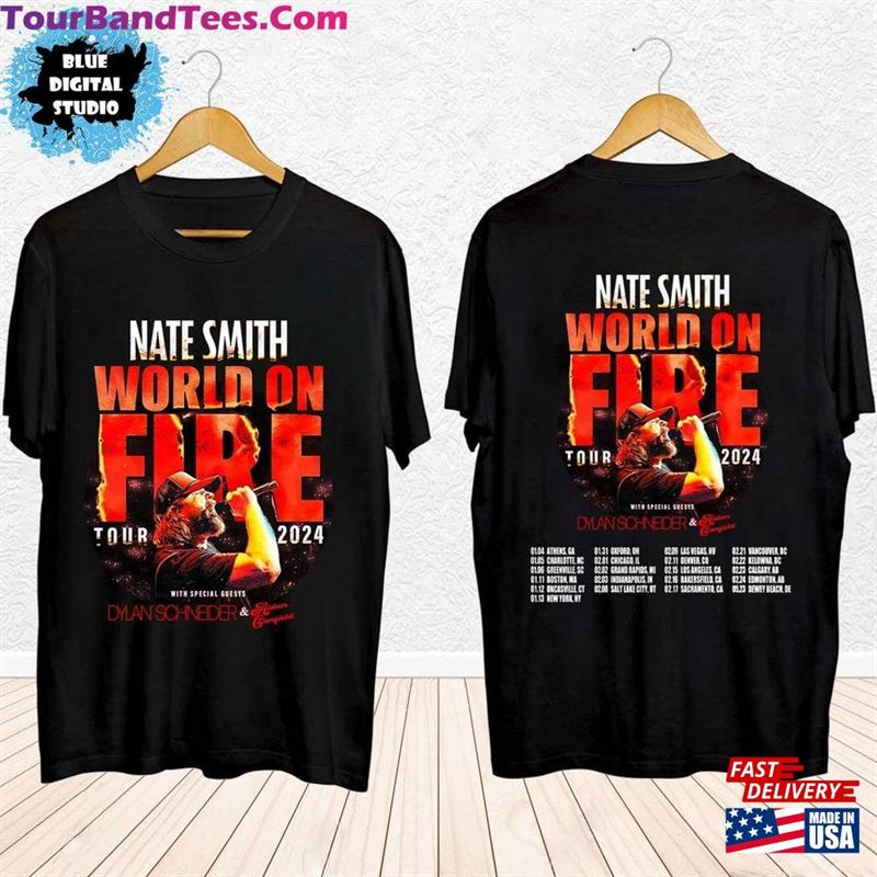 Nate Smith World On Fire Tour Shirt Fan Concert Sweatshirt Unisex 29Uf191878 – Utopia Fashion