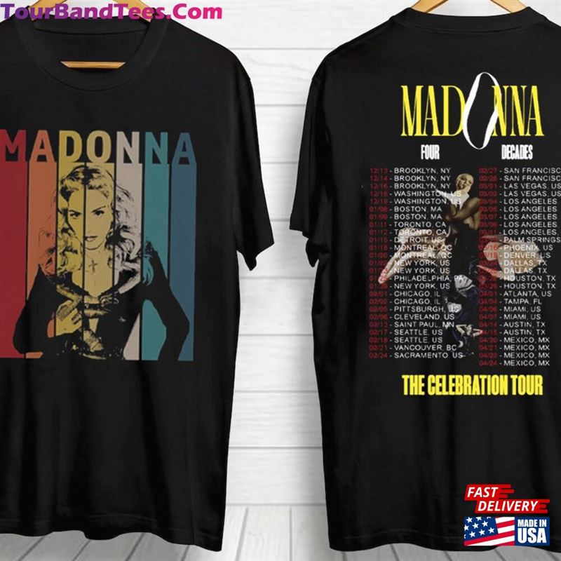 New Updated Madonna Four Decades Tour T-Shirt The Celebration Shirt Hoodie 29Uf194290 – Utopia Fashion