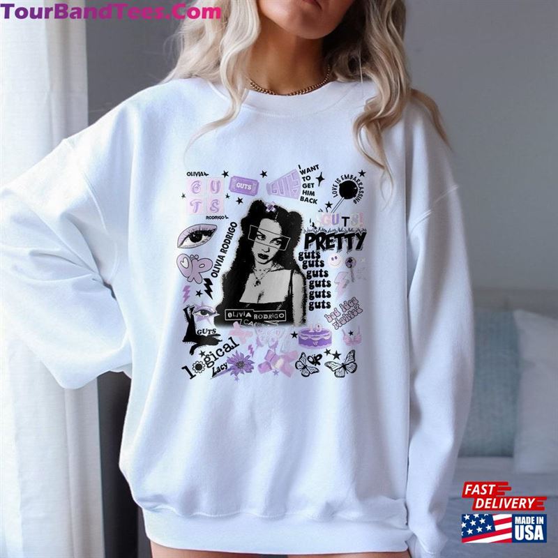 Olivia Rodrigo Guts Full Date Tour Hoodie Unisex Retro Vintage 90S Graphic Tee T-Shirt Classic 29Uf193633 – Utopia Fashion