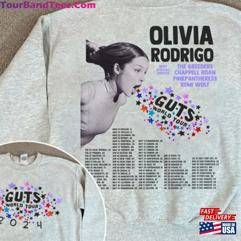 Olivia Rodrigo Guts Merch Shirt Tour T-Shirt Hoodie 29Uf192695 – Utopia Fashion