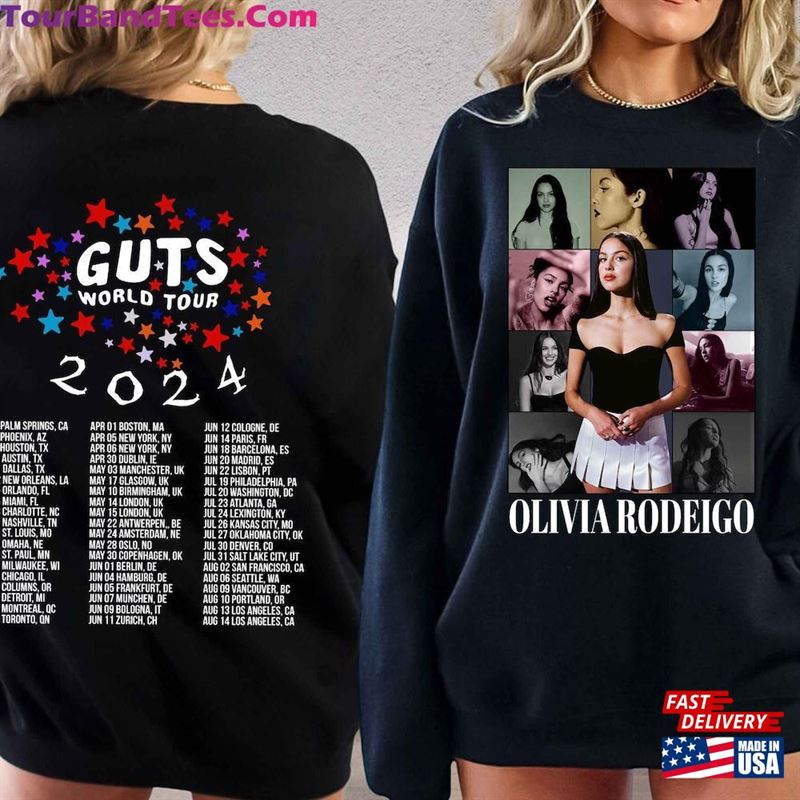 Olivia Rodrigo Guts Tour Two Sides Sweatshirt Hoodie Concert Shirt T-Shirt 29Uf192718 – Utopia Fashion