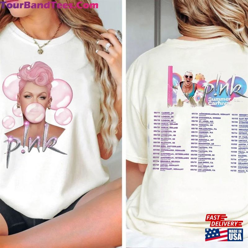 P!Nk Pink Singer Summer Carnival Tour Shirt Fan Lovers Music T-Shirt Classic 29Uf194128 – Utopia Fashion