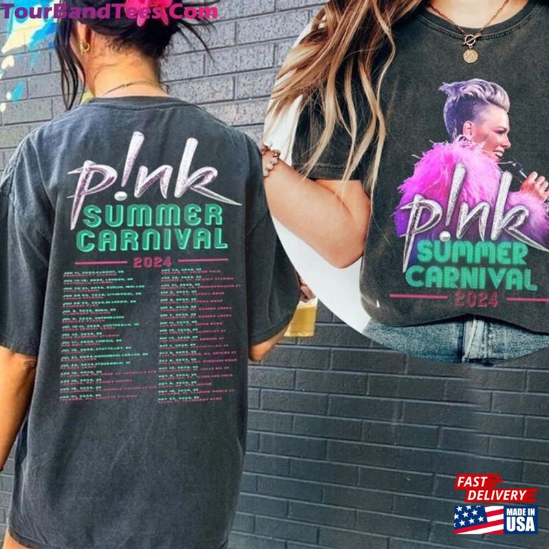 P!Nk Shirt Pink Singer Summer Carnival Tour Fan Lovers Sweatshirt T-Shirt 29Uf192487 – Utopia Fashion