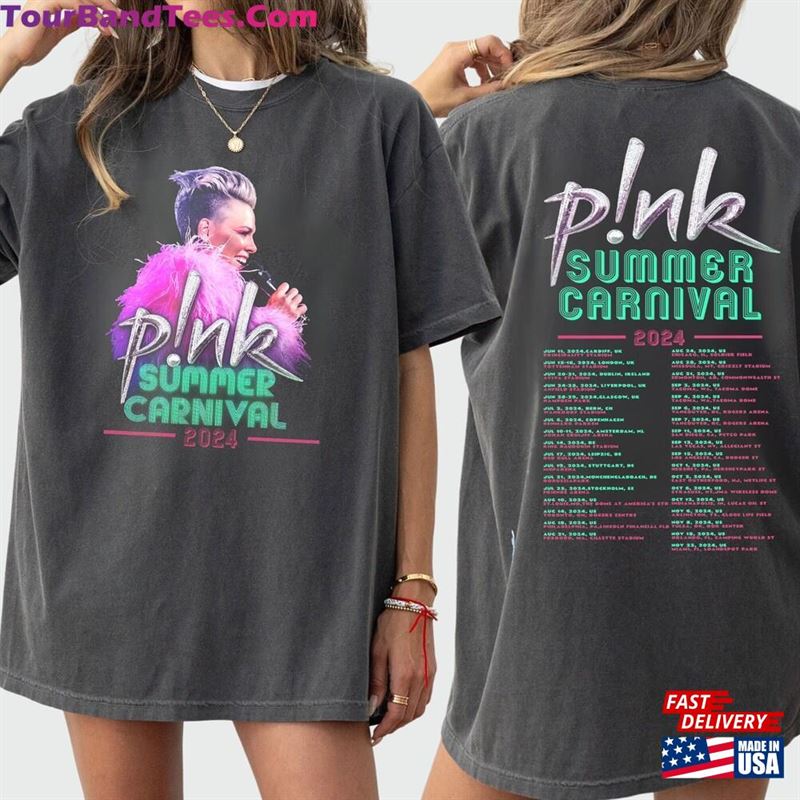 P!Nk Shirt Pink Singer Summer Carnival Tour Fan Lovers T-Shirt Unisex 29Uf192856 – Utopia Fashion