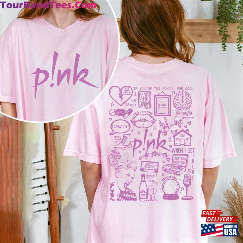 P!Nk Tour T-Shirt Lyric Album Song Doodle Art Summer Carnival Shirt Hoodie Unisex 29Uf193972 – Utopia Fashion