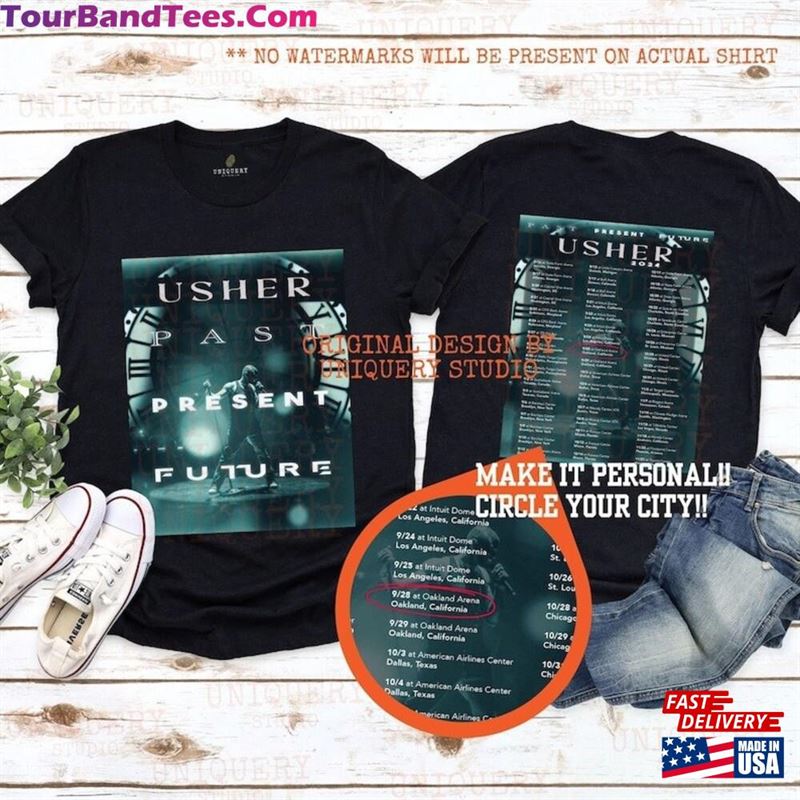 Personalized Usher Shirt Concert Past Present Future Tour Unisex T-Shirt 29Uf201969 – Utopia Fashion