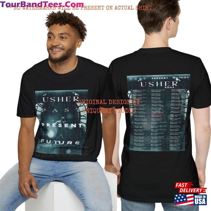 Personalized Usher Shirt Concert Past Present Future Tour Unisex T-Shirt 29Uf201969 – Utopia Fashion