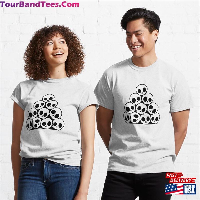 Pile Of Skulls Inside Heart Shape Cartoon Illustration For T Shirt Classic Sweatshirt 29Uf194018 – Utopia Fashion