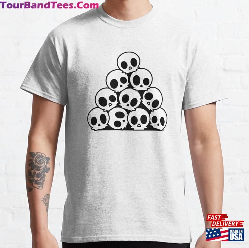 Pile Of Skulls Inside Heart Shape Cartoon Illustration For T Shirt Classic Sweatshirt 29Uf194018 – Utopia Fashion