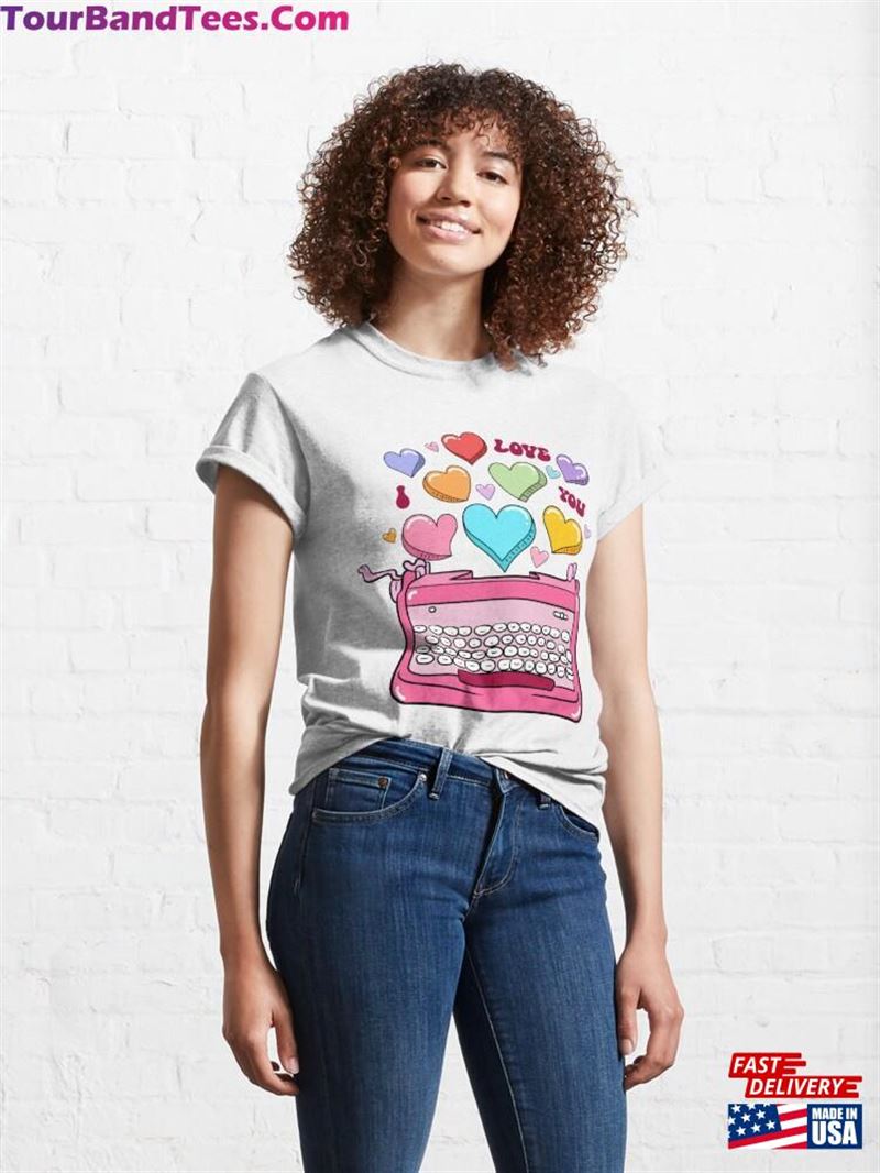 Pink Retro Typewriter Classic T-Shirt Sweatshirt 29Uf211850 – Utopia Fashion