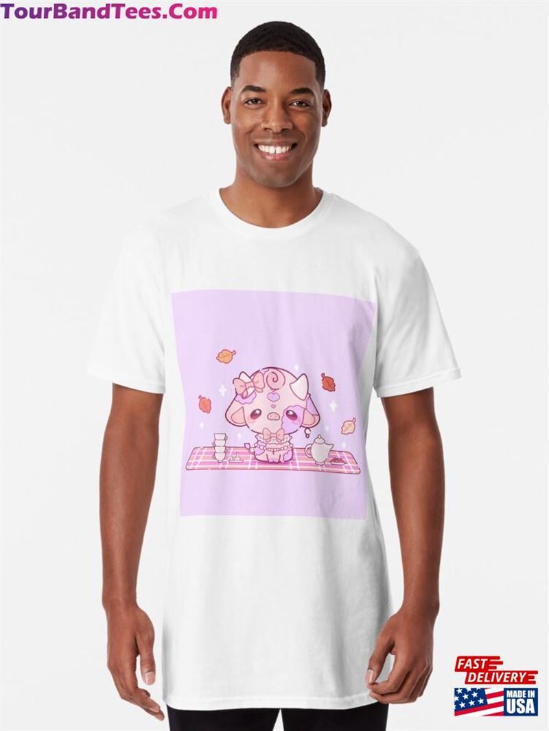 Pink Tea Party Cow Art Print Long T-Shirt Unisex 29Uf201908 – Utopia Fashion