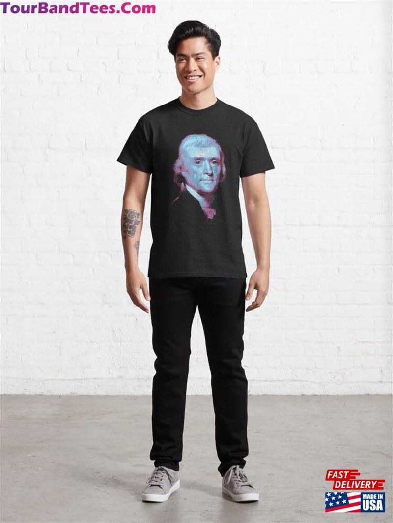 Portrait Of Thomas Jefferson Classic T-Shirt 29Uf192233 – Utopia Fashion