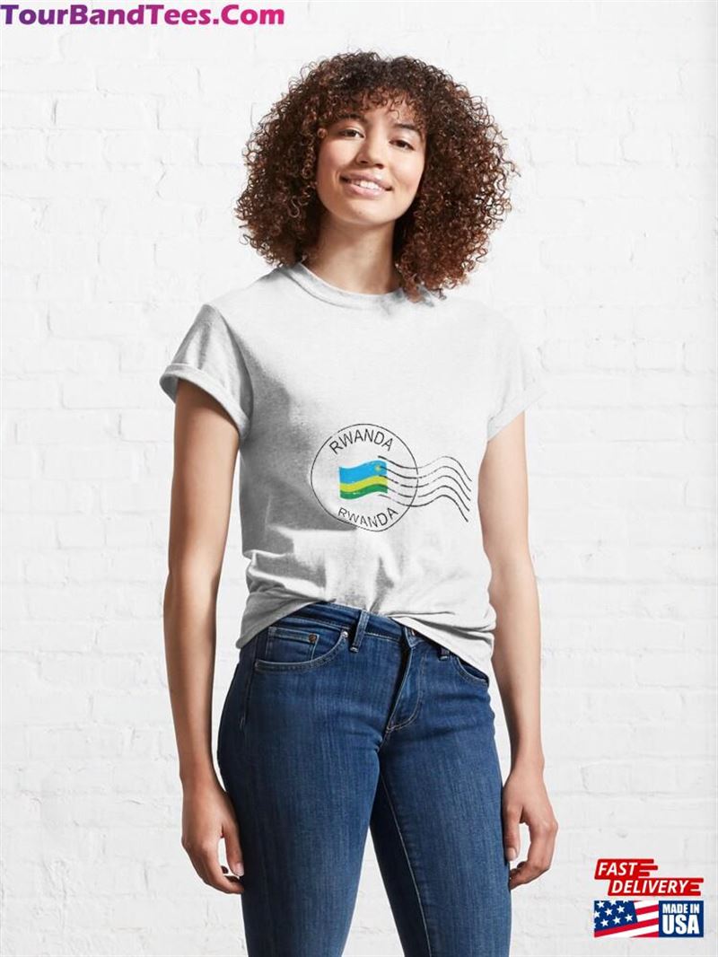 Postal Grunge Stamp Rwanda Classic T-Shirt Unisex 29Uf193135 – Utopia Fashion