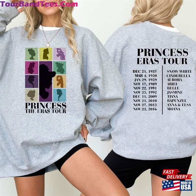 Princess The Eras Tour Shirt Disney Characters Sweatshirt Classic Unisex 29Uf201977 – Utopia Fashion