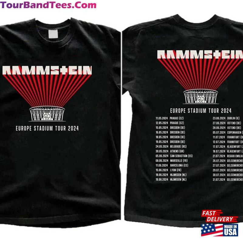 Rammstein Tour T-Shirt Black Metal Fan Memorabilia Unisex 29Uf211659 – Utopia Fashion