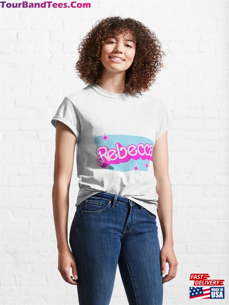 Rebecca Barbie Style Name Tag Design Classic T-Shirt Unisex 29Uf194807 – Utopia Fashion