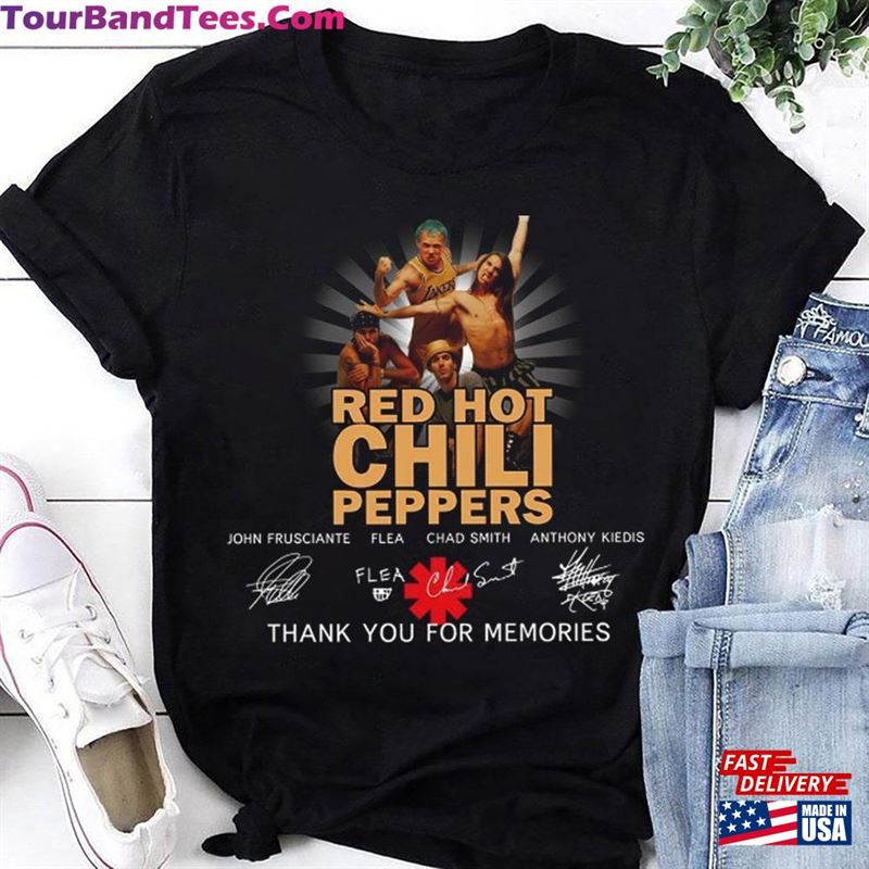 Red Hot Chili Peppers Band Signatures T-Shirt Tour Rhcp Rock Shirt Sweatshirt Hoodie 29Uf211445 – Utopia Fashion