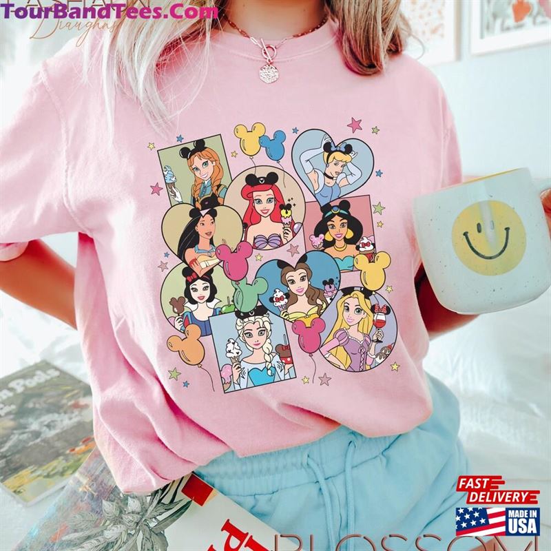 Retro Disney Princess Comfort Colors Shirt Characters Magic Kingdom Shirts Unisex Classic 29Uf206415 – Utopia Fashion