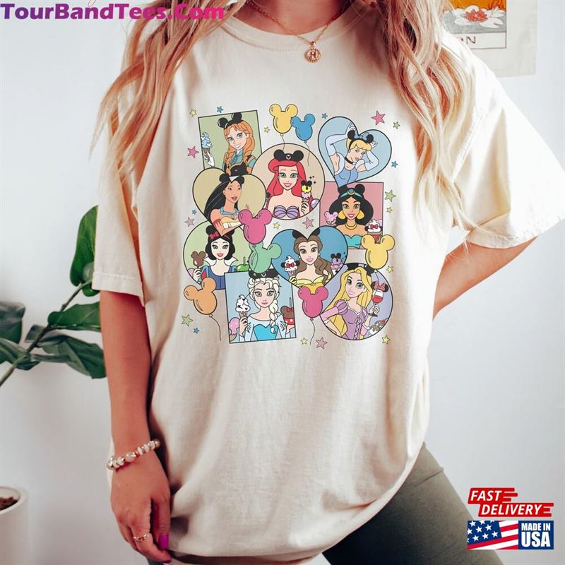 Retro Disney Princess Comfort Colors Shirt Characters Magic Kingdom Shirts Unisex Classic 29Uf206415 – Utopia Fashion