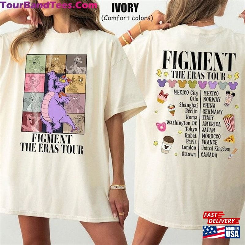 Retro Epcot World Tour Comfort Colors Shirt Figment The Eras Dragon T-Shirt Sweatshirt 29Uf206927 – Utopia Fashion