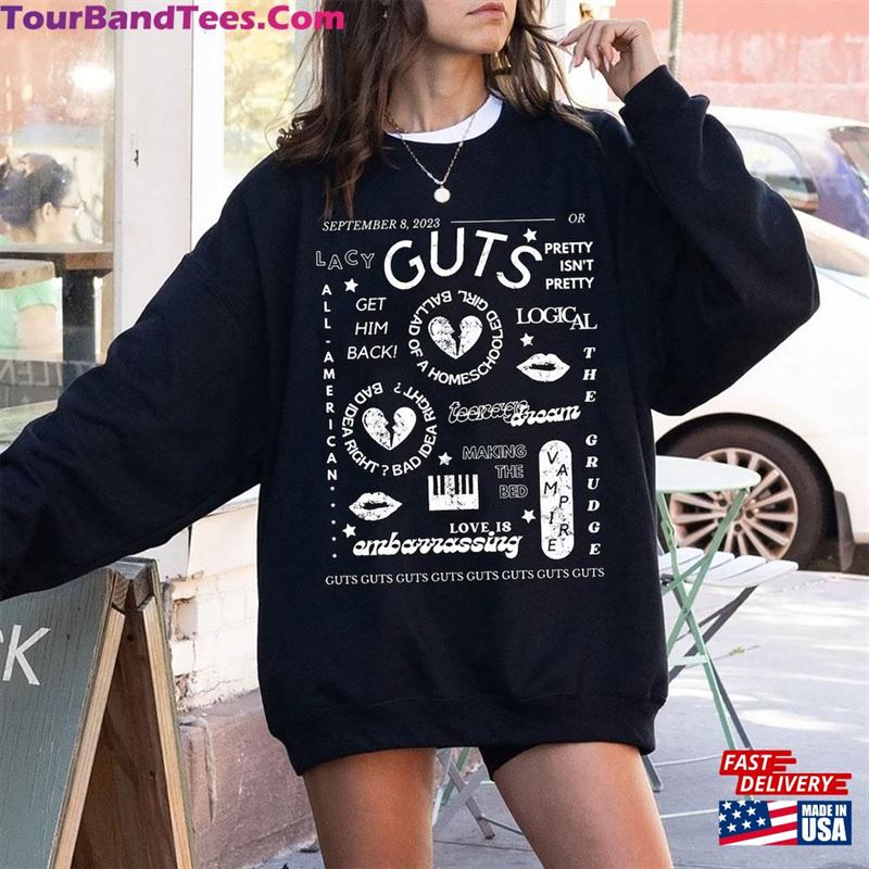 Retro Guts Album Song Olivia Rodrigo Shirt Merch Tour Sweatshirt Unisex 29Uf192682 – Utopia Fashion