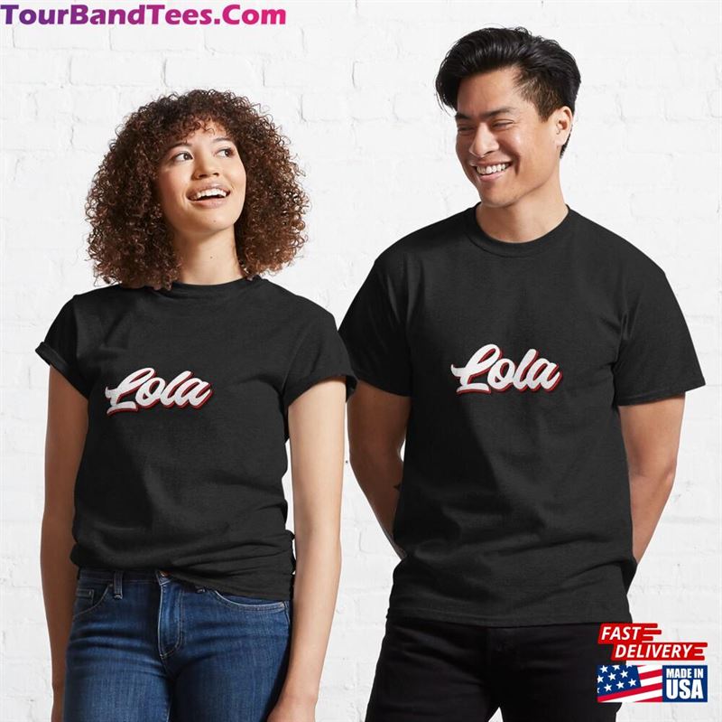 Retro Lola Name Label (Black) Classic T-Shirt Unisex 29Uf201974 – Utopia Fashion