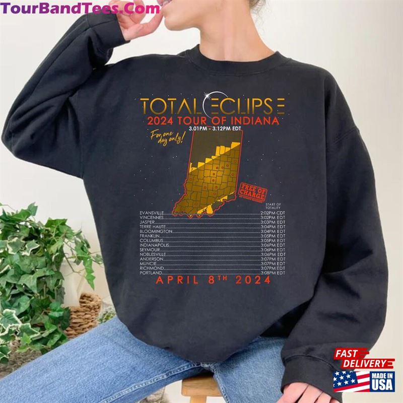 Retro Total Solar Eclipse Tour Of Indiana April 8Th T-Shirt Shirt Gift For Lover Sweatshirt Unisex 29Uf201714 – Utopia Fashion