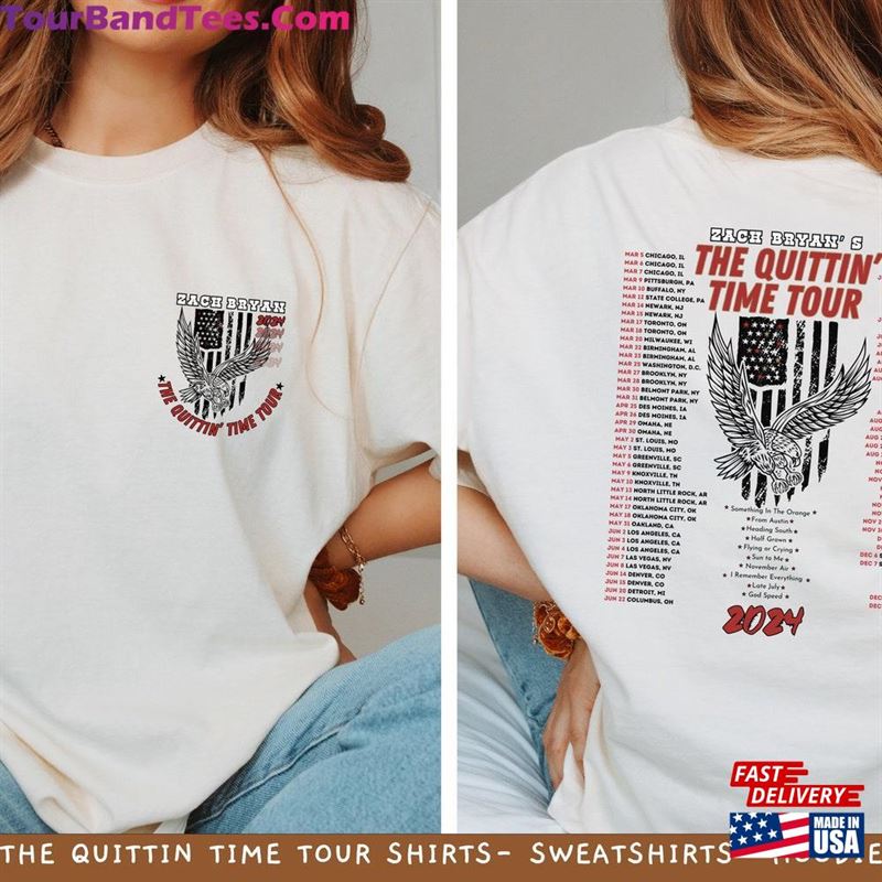 Retro Zach Bryan North America Tour T-Shirt The Quittin Time Sweatshirt Country Music Singer Unisex 29Uf192882 – Utopia Fashion