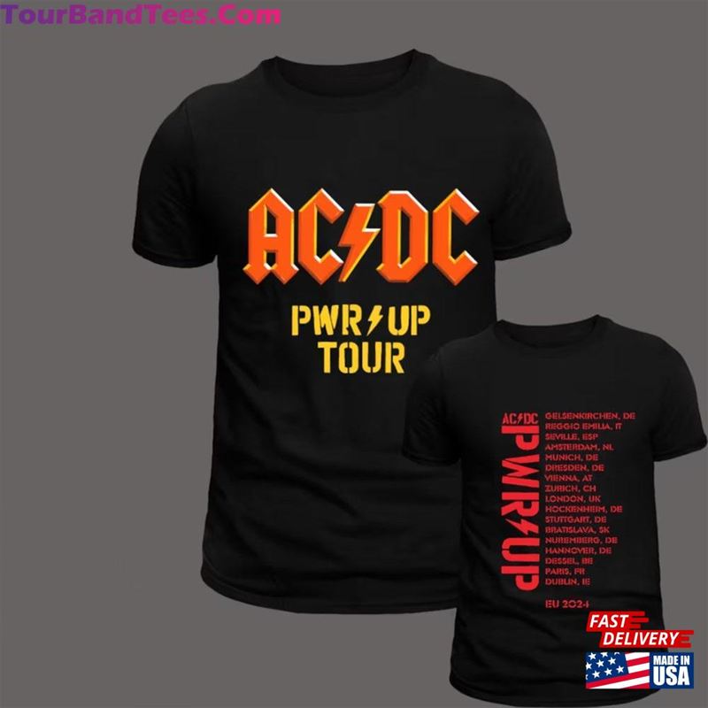 Rock Tour T-Shirt Europe Power Up Limited Edition Concert Merchandise Black Sweatshirt 29Uf192679 – Utopia Fashion