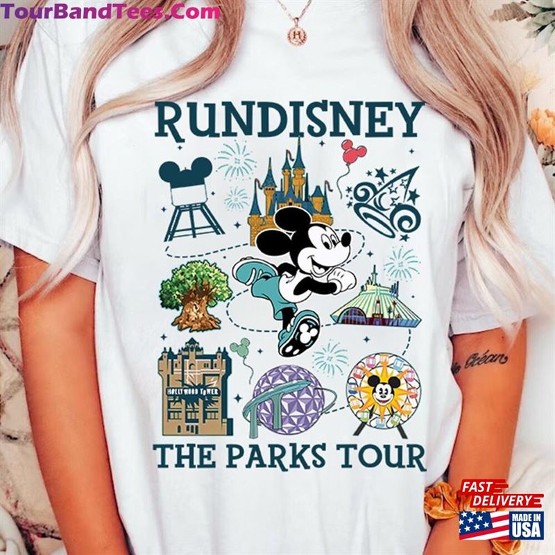 Rundisney Marathon The Parks Tour Shirt T-Shirt Classic 29Uf211377 – Utopia Fashion