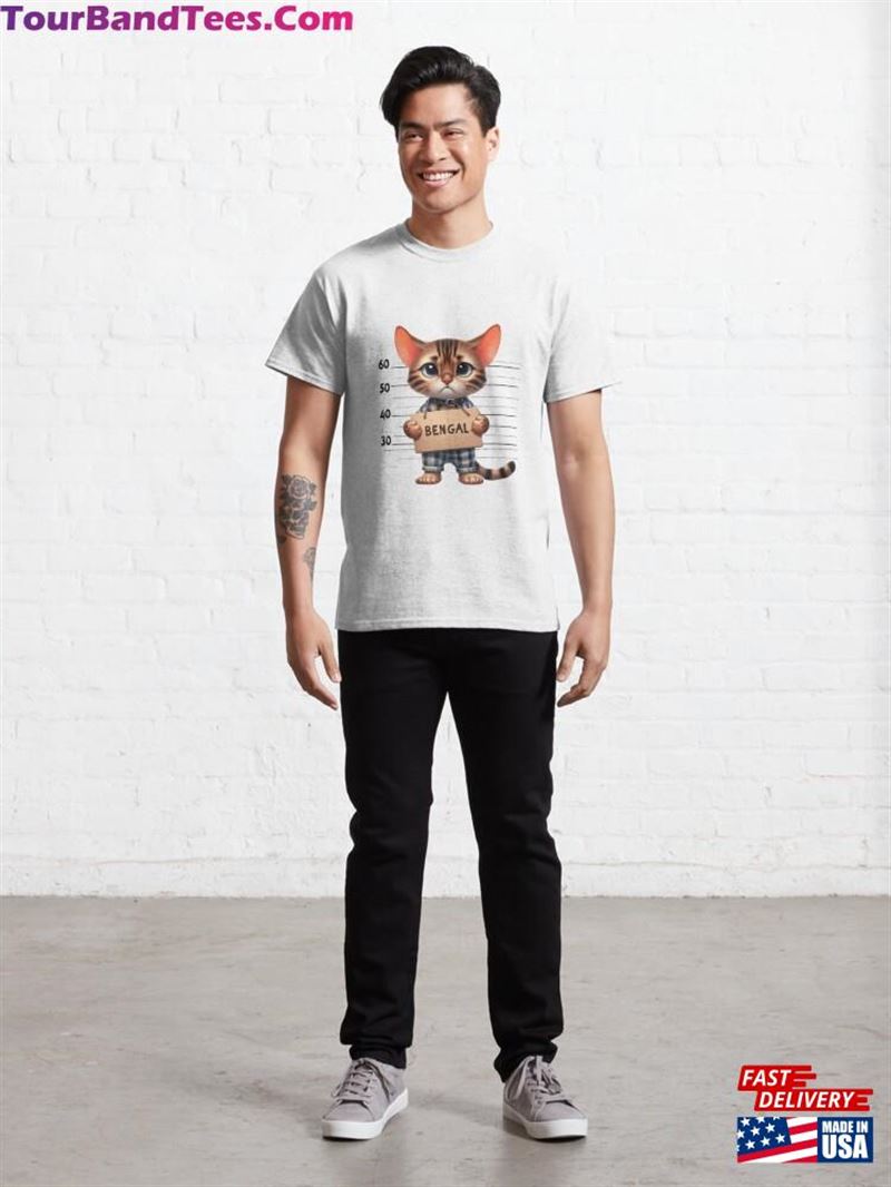 Sad Bengal Cat Mugshot Classic T-Shirt Sweatshirt 29Uf193541 – Utopia Fashion