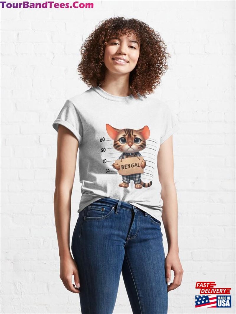 Sad Bengal Cat Mugshot Classic T-Shirt Sweatshirt 29Uf193541 – Utopia Fashion