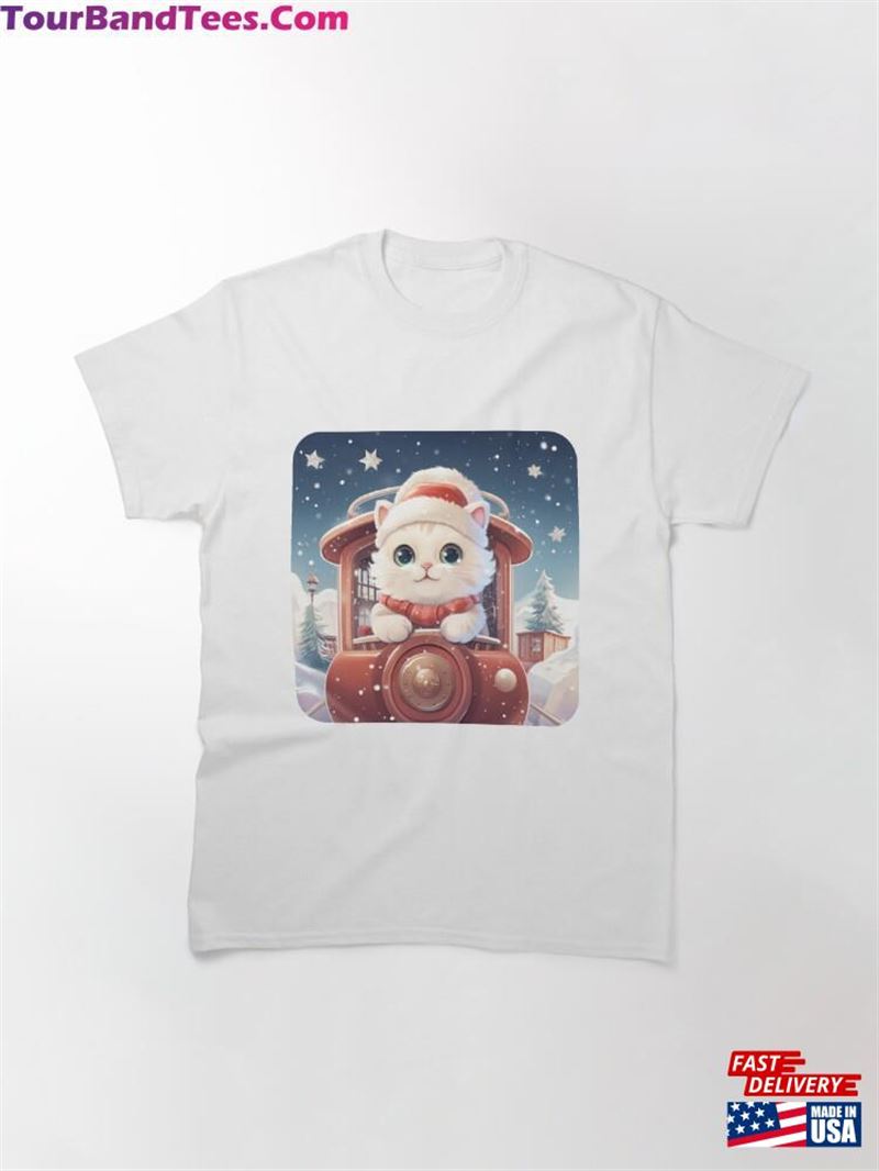 Santa Cat On Classic Train T-Shirt 29Uf192719 – Utopia Fashion