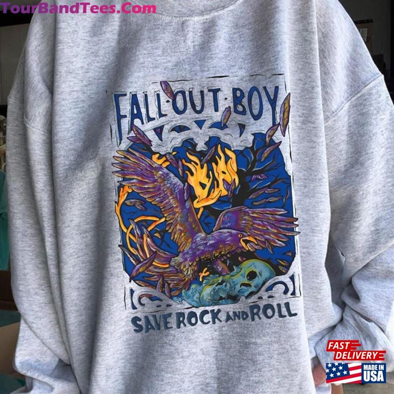 Save Rock And Roll T Shirt Vintage Fall Out Boy Summer Tour T-Shirt Sweatshirt 29Uf191827 – Utopia Fashion