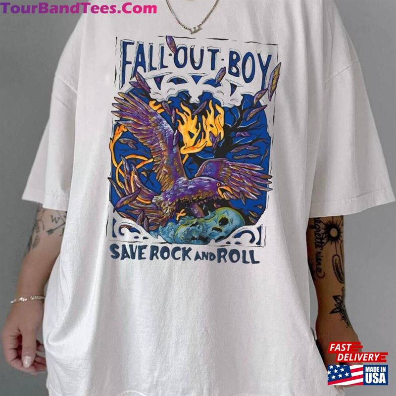 Save Rock And Roll T Shirt Vintage Fall Out Boy Summer Tour T-Shirt Sweatshirt 29Uf191827 – Utopia Fashion