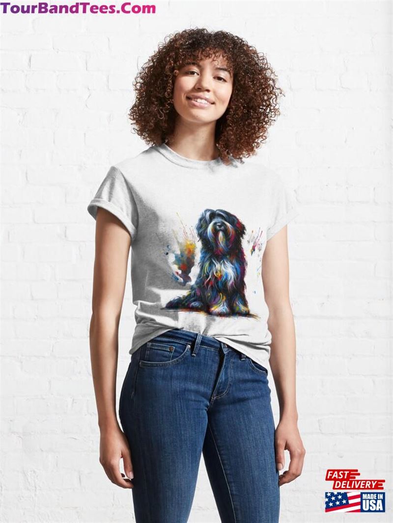 Schapendoes Dog In Colorful Abstract Splash Art Style Classic T-Shirt Sweatshirt 29Uf192529 – Utopia Fashion