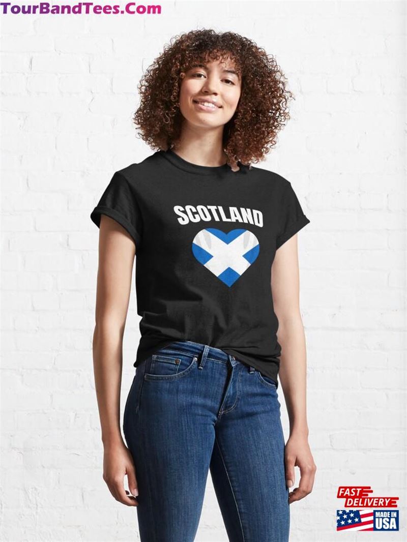 Scotland Scottish Cross Heart Flag Classic T-Shirt Sweatshirt 29Uf191863 – Utopia Fashion