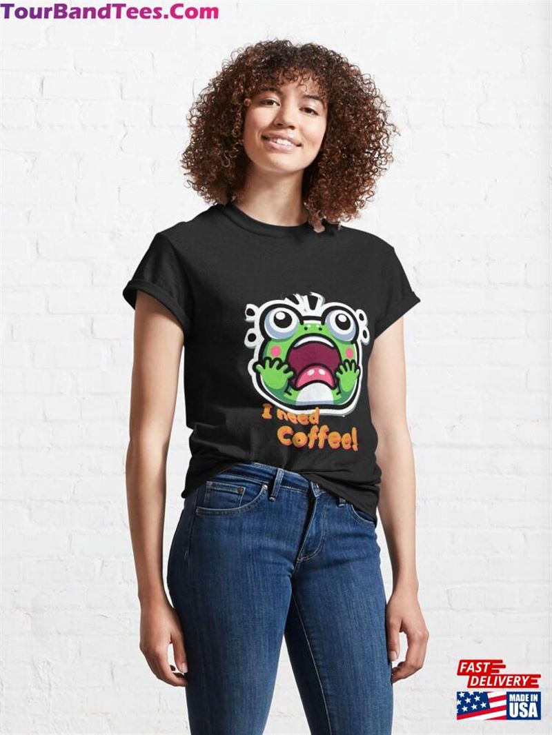 Screaming Froggy Without Coffee I’M A Zombie Classic T-Shirt 29Uf194861 – Utopia Fashion