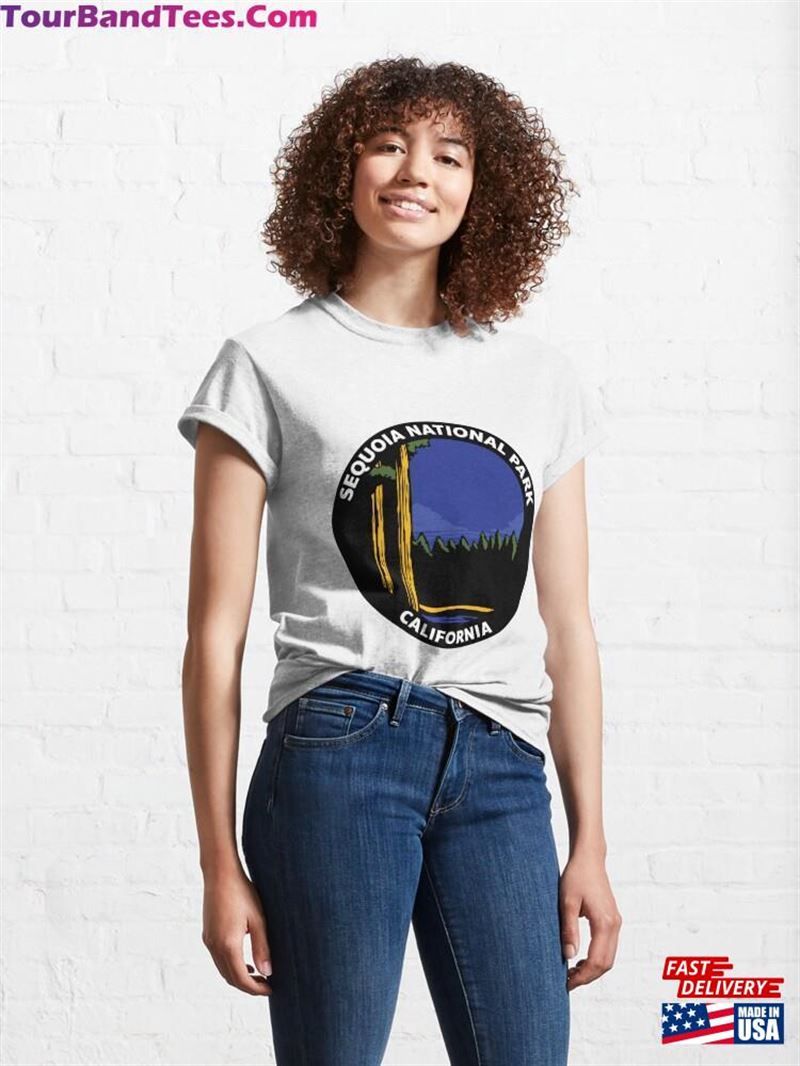 Sequoia National Park Badge Landscape Classic T-Shirt Unisex 29Uf192076 – Utopia Fashion