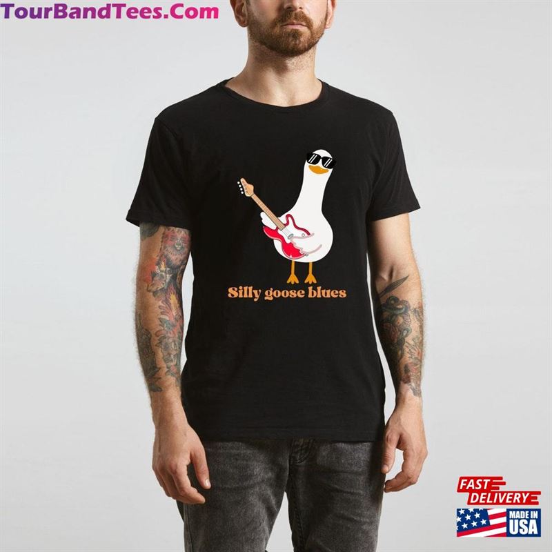 Short Sleeve Unisex T-Shirt Silly Goose Funny Tshirt Guitar Player Gift For Lover Blues Electric Music Teacher Musician Classic Hoodie 29Uf211958 – Utopia Fashion