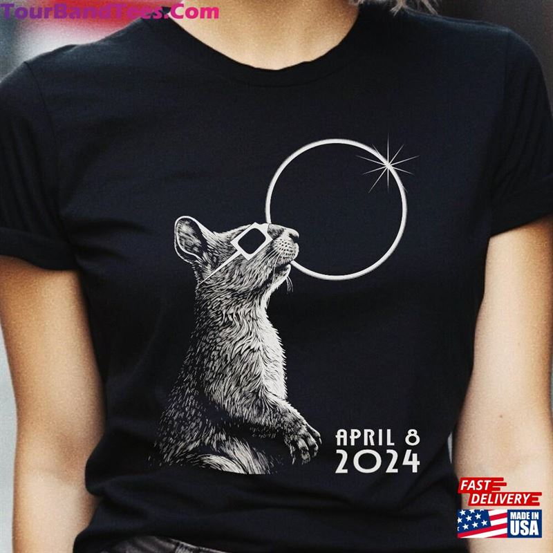 Solar Eclipse Total T-Shirt April Watching Squirrel Unisex 29Uf193417 – Utopia Fashion