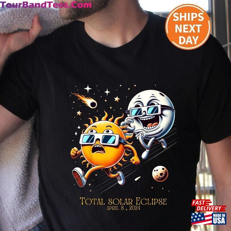 Sun And Moon T-Shirt April 8Th Shirt Total Solar Eclipse Sweatshirt 29Uf194737 – Utopia Fashion