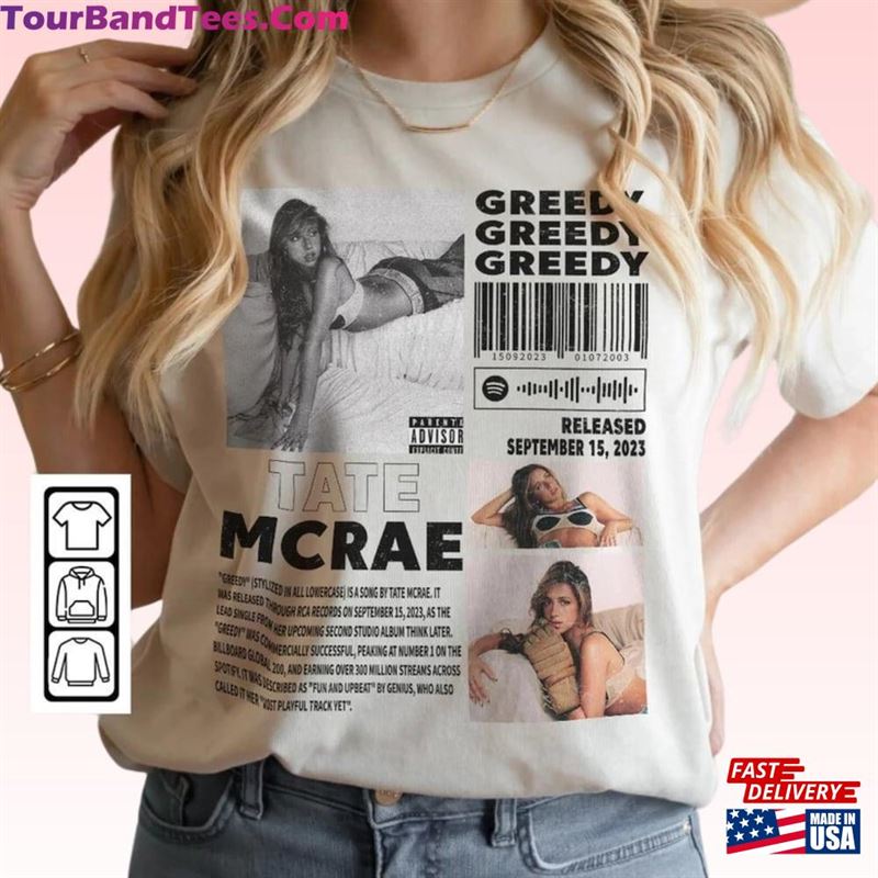 Tate Mcrae Music Merch Shirt Greedy Album 90S Tee Sweatshirt Hoodie 29Uf192866 – Utopia Fashion