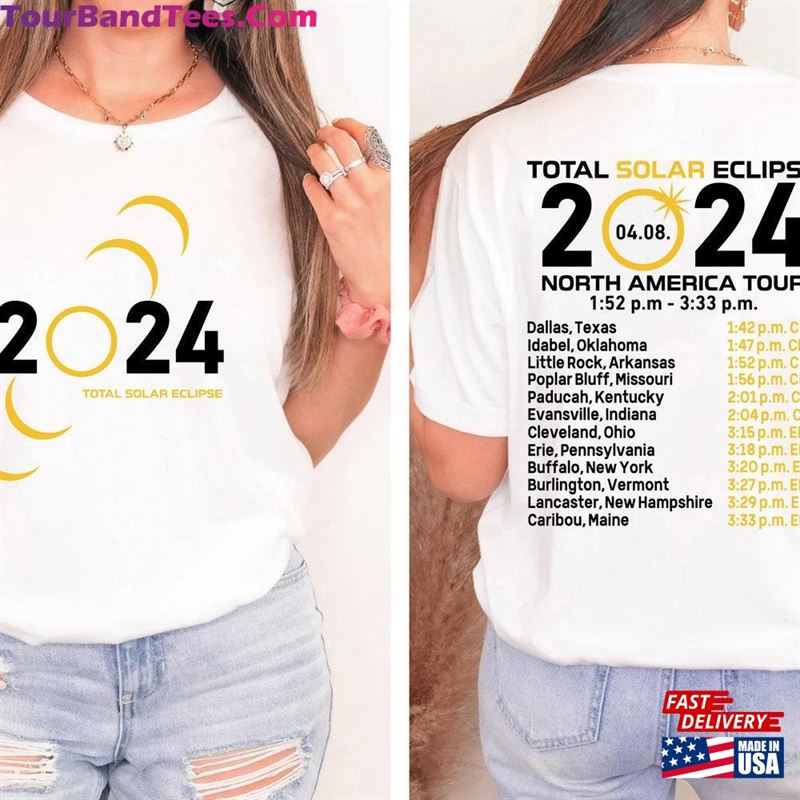 Total Solar Eclipse Shirt Front And Back April 8Th Hoodie Sweatshirt 29Uf194135 – Utopia Fashion