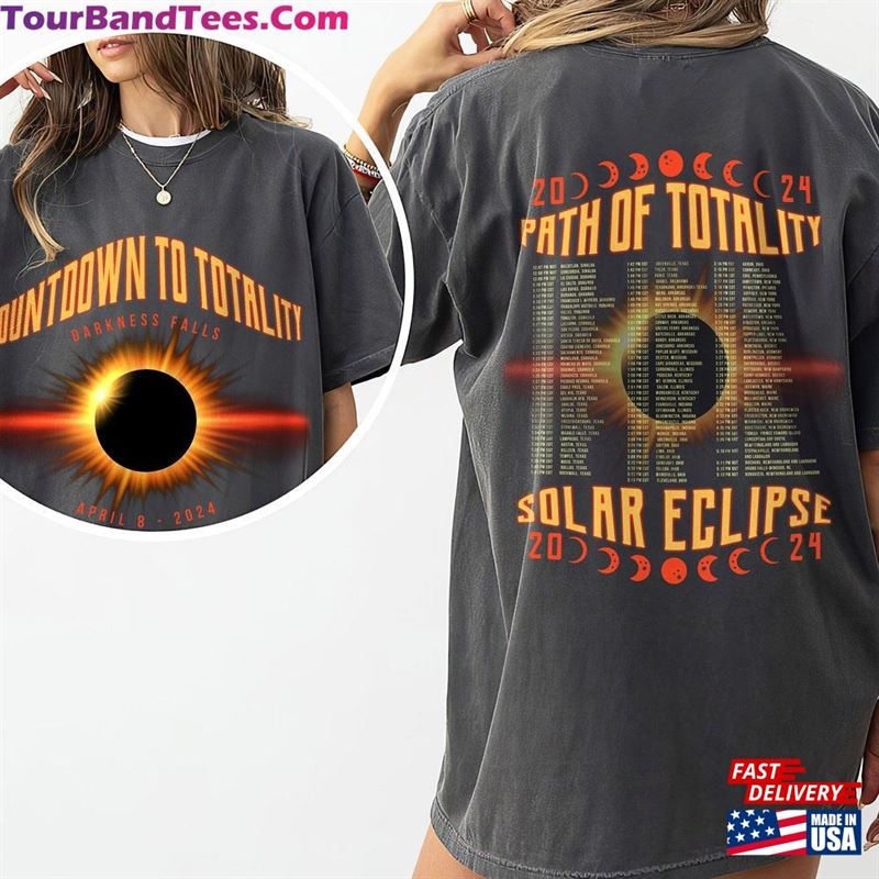 Total Solar Eclipse April 8Th Shirt Rock Concert Tour Path Of Totality Cities T-Shirt Hoodie 29Uf212020 – Utopia Fashion